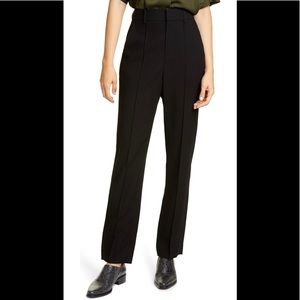 Vince High-Waist Tailored Pants (in Olive)